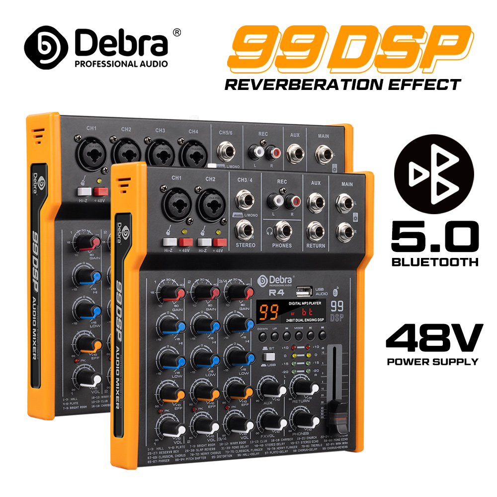 Audio Music Mixer - Mixer de Áudio Multi-Canal Debra R4/R6