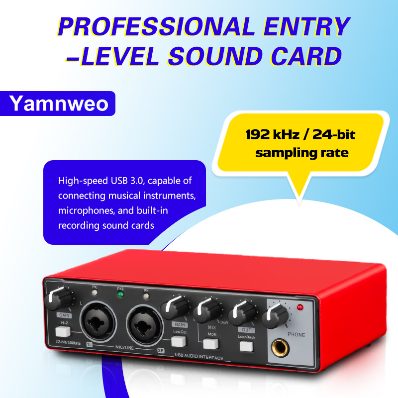 Audio Music Production - YAMNWEO MD21 Interface de Áudio USB