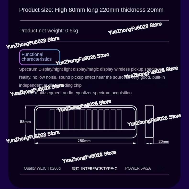 Medidor de Nível de Som com Di - Audio Music In Youtube avaliação e preço