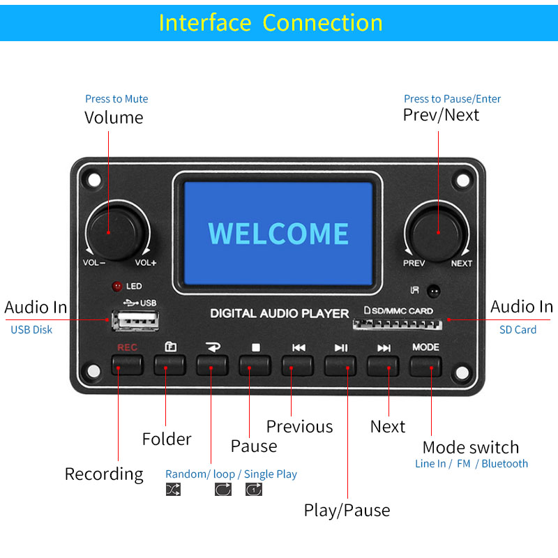 Módulo reprodutor lcd unisiano - Audio Music App avaliação e preço