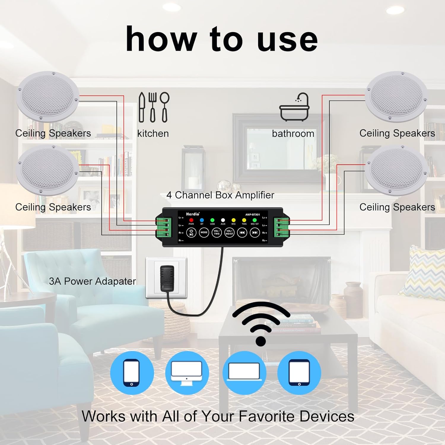 Herdio 4 peças 320w alto-falan - Audio Music Store avaliação e preço