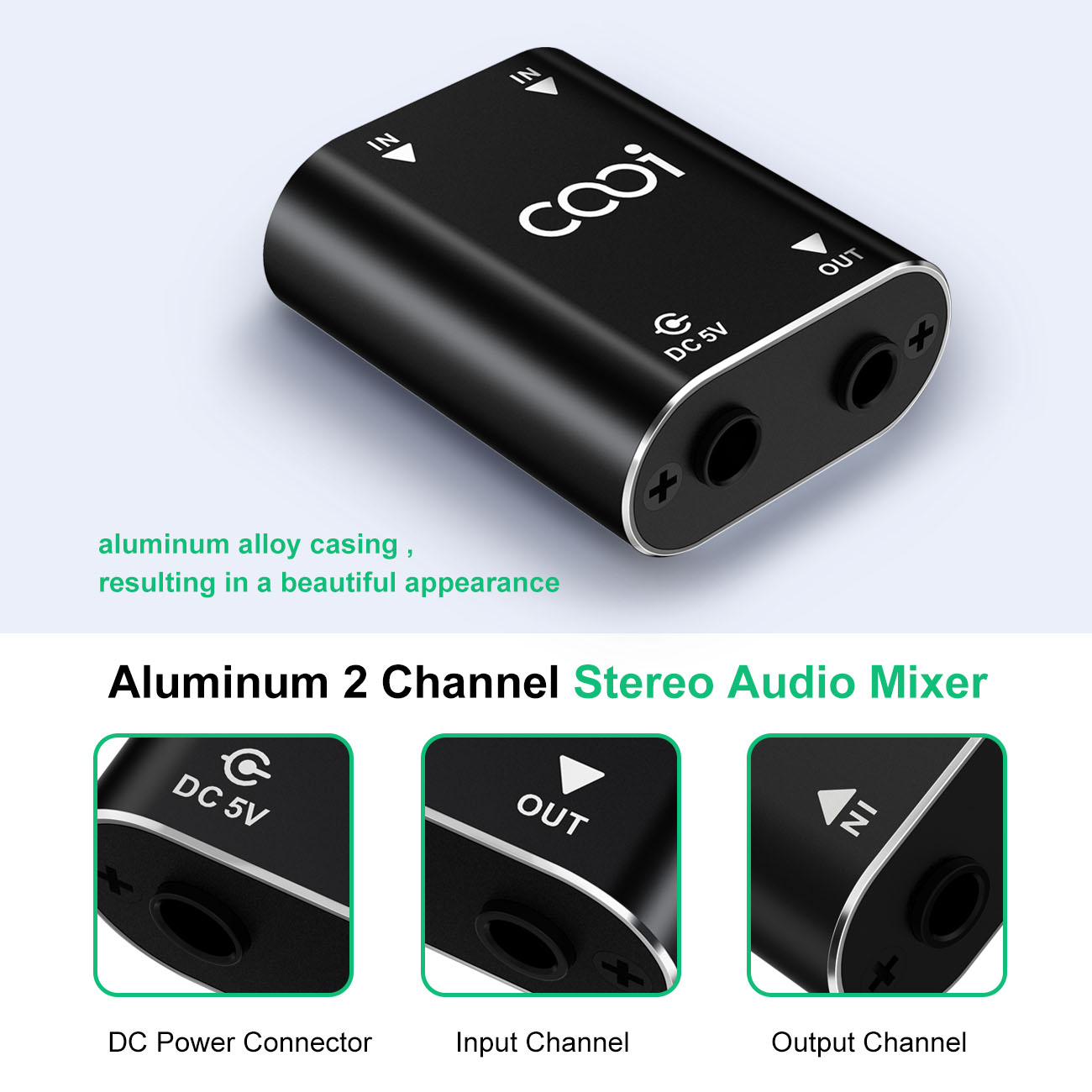 Cooidea Mini Mixer de Áudio Es - Audio Music Mixer avaliação e preço