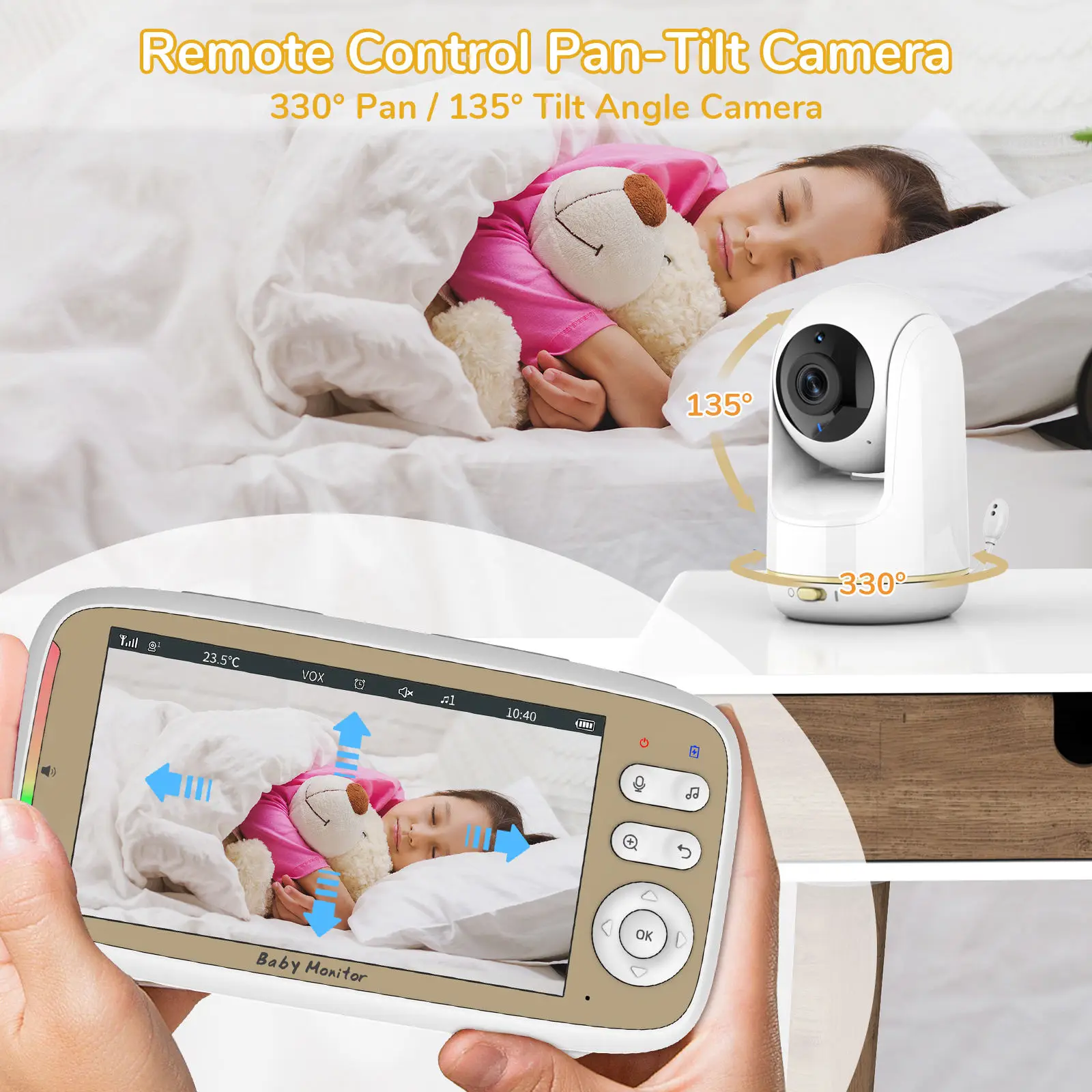 Monitor de Bebê de 5 Polegadas - Audio Music App avaliação e preço