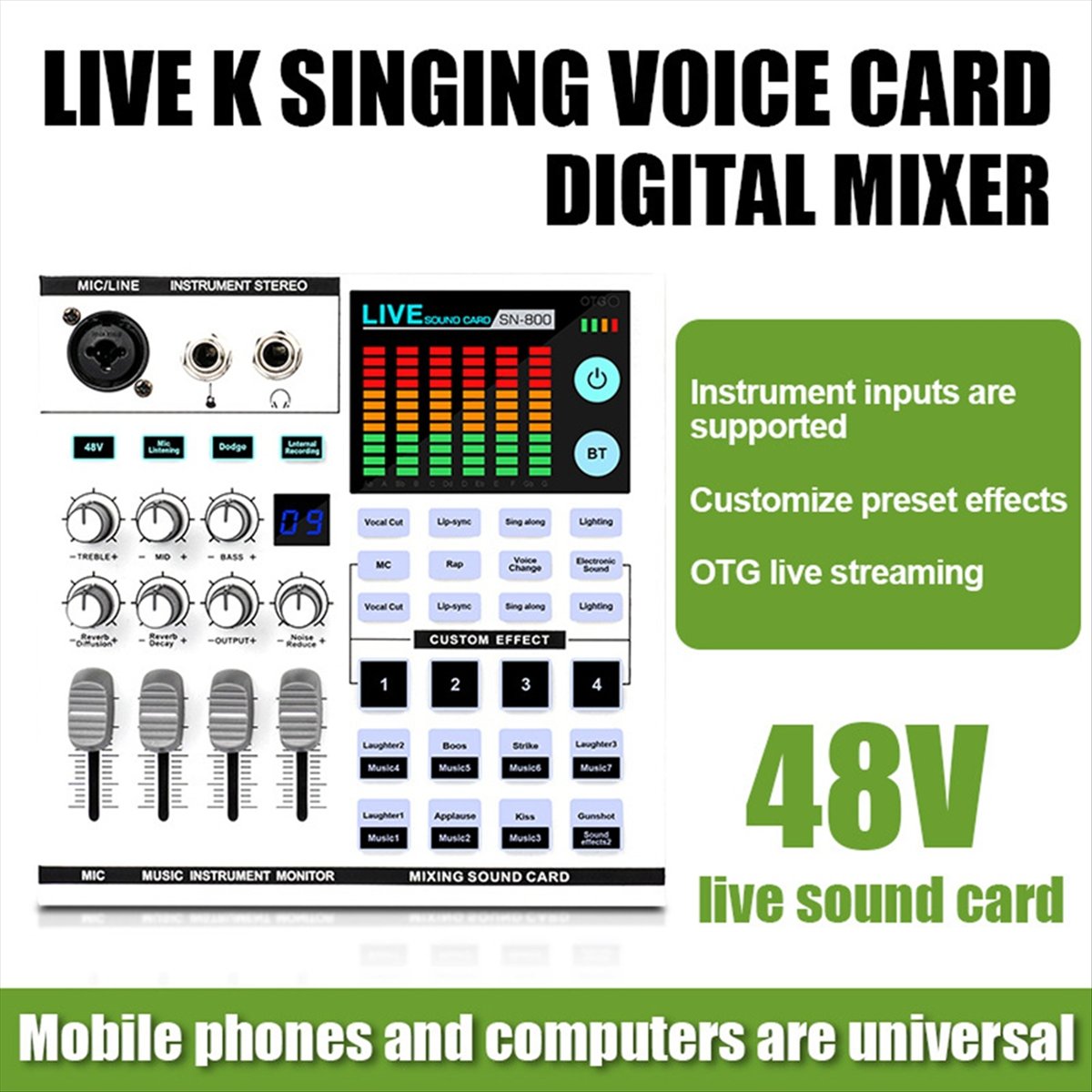 Placa de Som DTC5 SN800 para T - Audio Music Mixer avaliação e preço