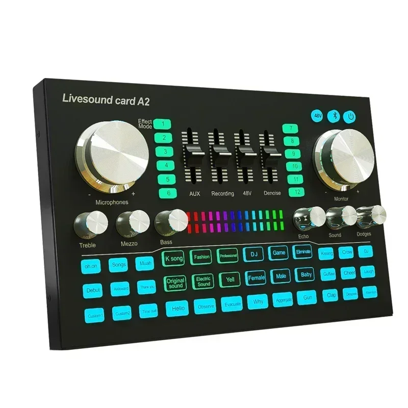 Placa de Som A2 Profissional c - Audio Music Mixer avaliação e preço
