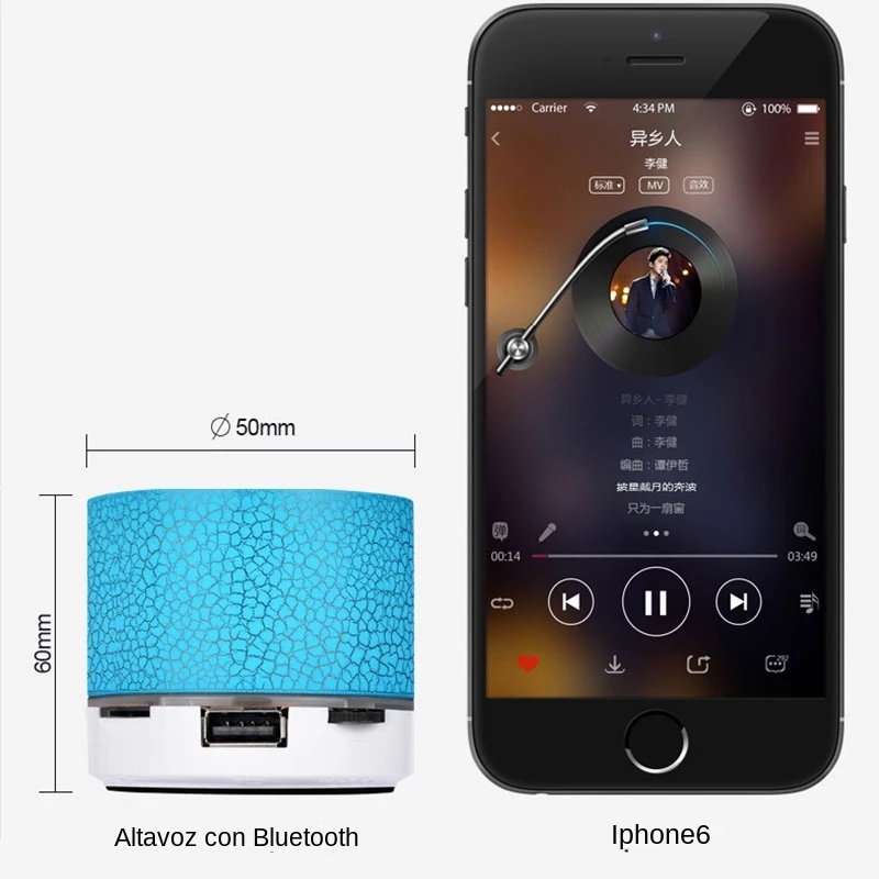 Mini Alto-falante Portátil Blu - Audio Music App avaliação e preço